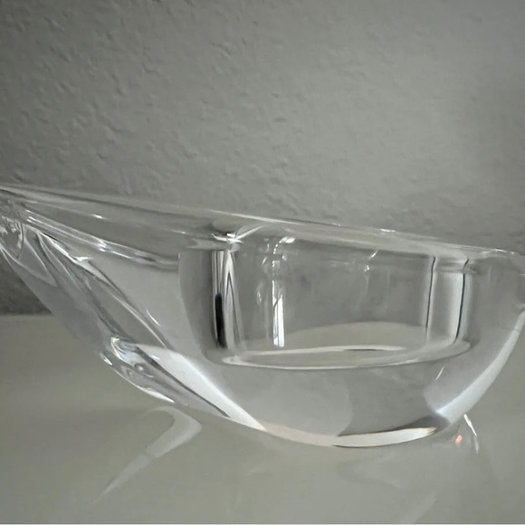 Orrefors Crystal Sweden Teardrop Candle Holder Martti Rytkonen Signed w Sticker - Picture 3 of 10